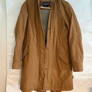 Patagonia Tan Hooded Raincoat